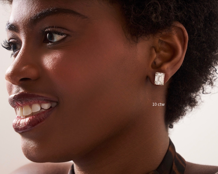 10 ctw emerald studs