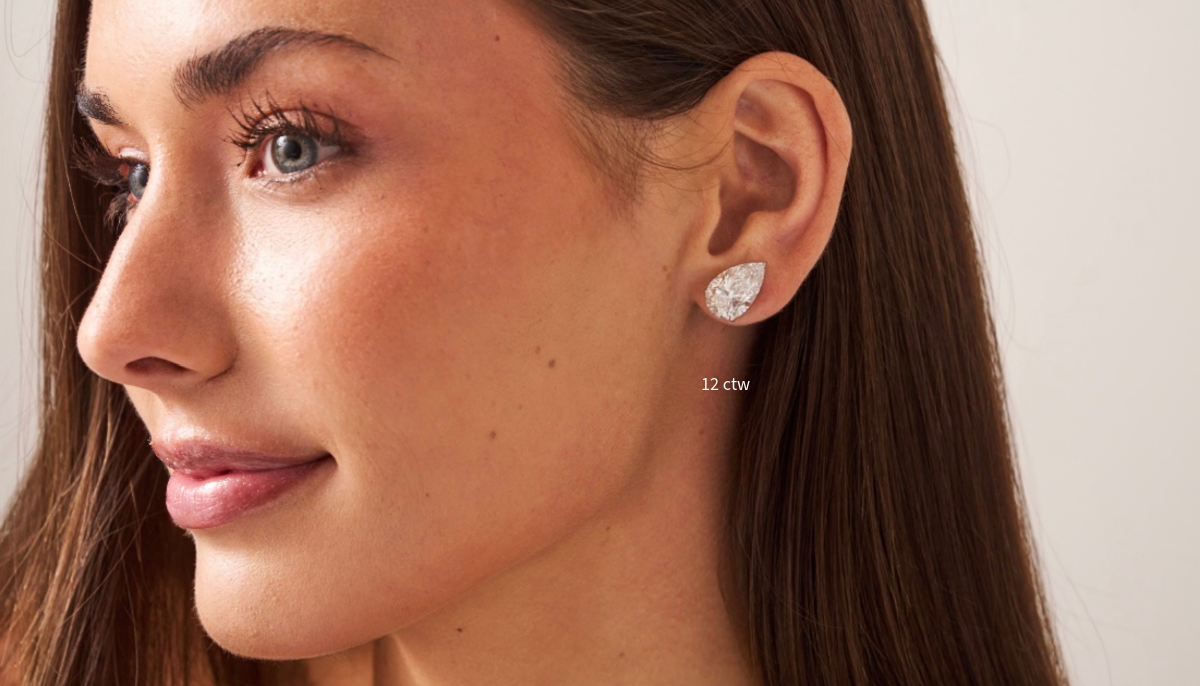 12 ctw pear studs