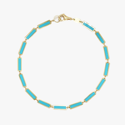 Turquoise Station Bar Bracelet