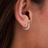 Two-Tone Reversible Diamond Huggie Earrings 1 ctw
