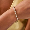 Odessa East to West Oval Bezel Set Tennis Bracelet 5.08 ctw