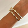 Custom Diamond Name Bangle Bracelet "Ethan and Liam"