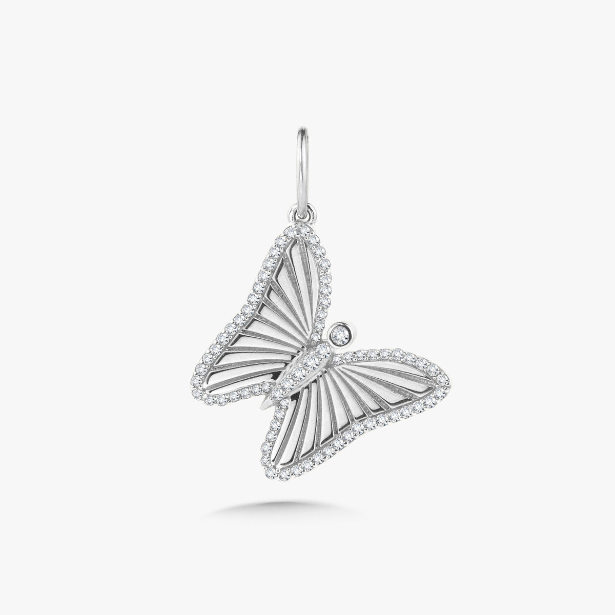 Fluted Butterfly Charm