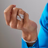 Marea Marquise Four Row Crossover Ring 4.83 ctw