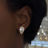 Lab Grown Bezel Set Pear Shaped Diamond Studs (10ctw