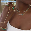 custom diamond handwritten ame necklace, Portia Emerald Bezel Hand Chain,Kam Lee Green Emerald & Diamond Illusion Heart Tennis Necklace