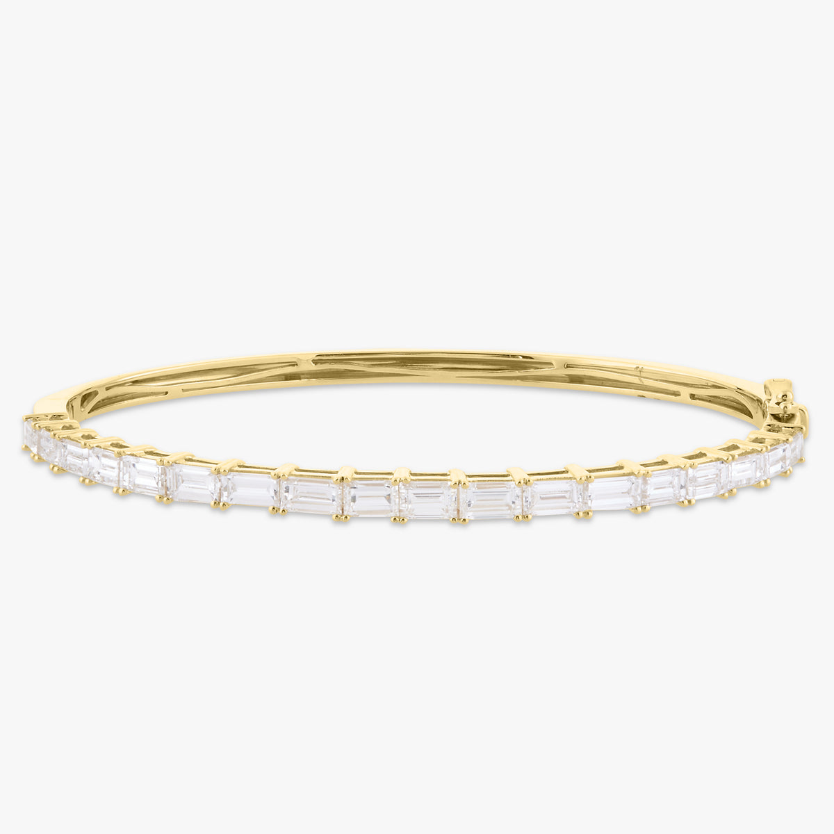 Richards Emerald Cut Diamond Bangle Bracelet 4.00 ctw