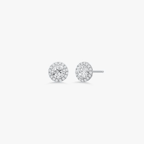 Round Diamond Halo Studs 1.20 ctw