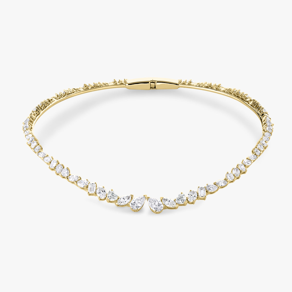 Rowen Multi Mixed Shape Diamond Necklace Cuff 17.47 ctw