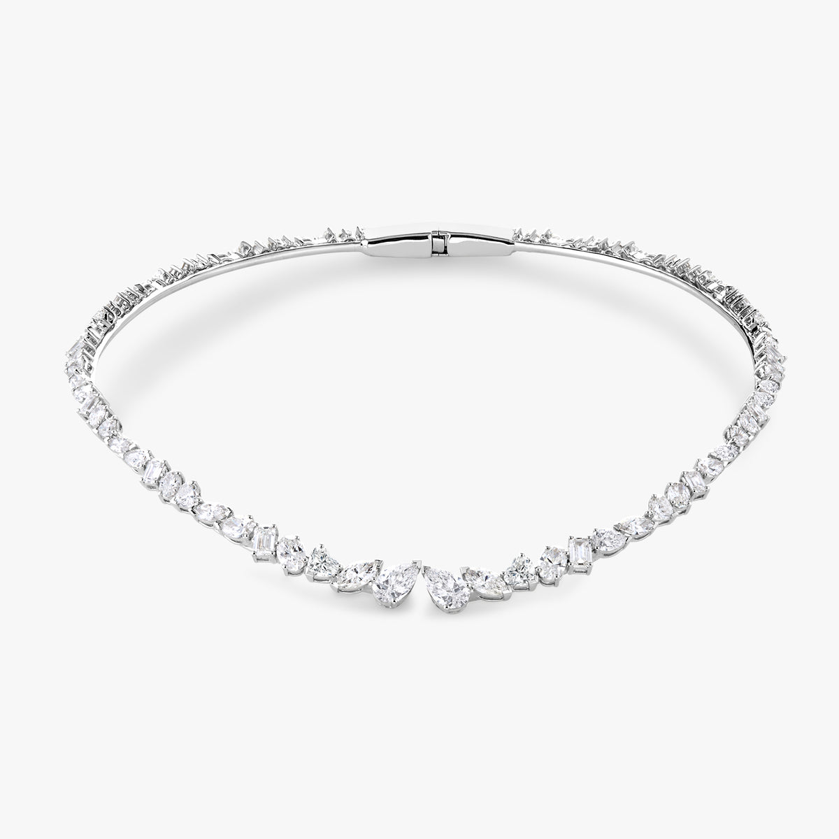 Rowen Multi Mixed Shape Diamond Necklace Cuff 17.47 ctw
