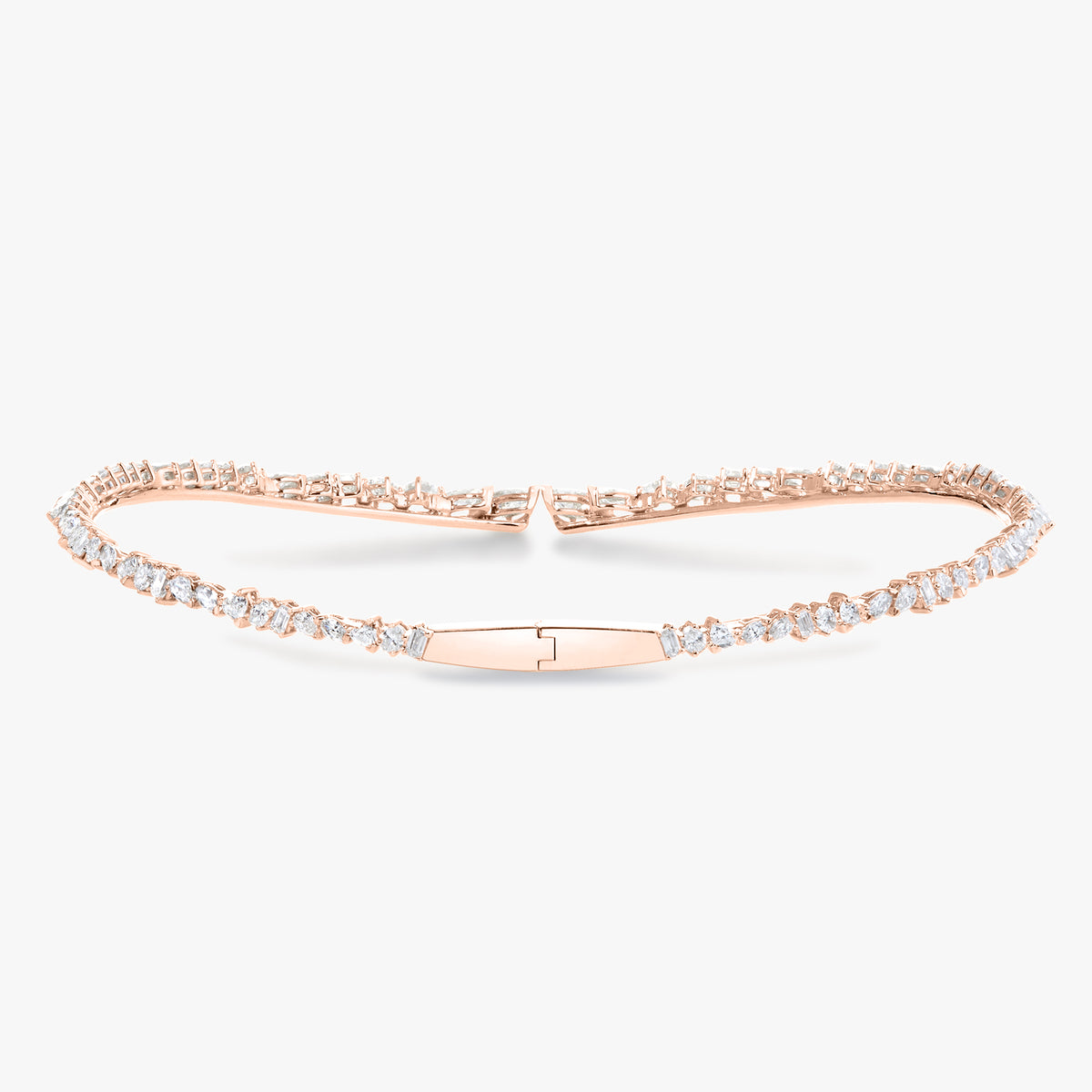 Rowen Multi Mixed Shape Diamond Necklace Cuff 17.47 ctw