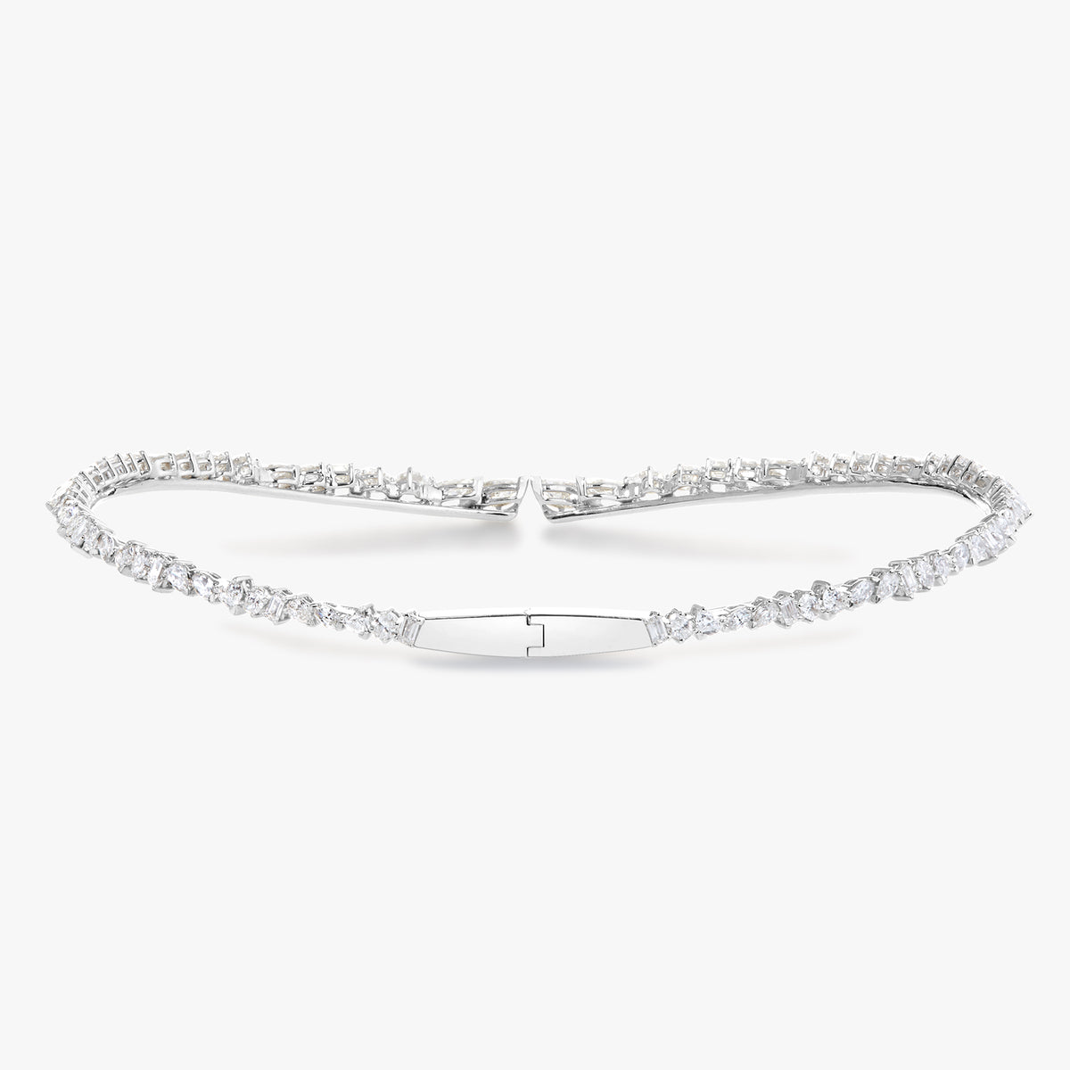Rowen Multi Mixed Shape Diamond Necklace Cuff 17.47 ctw