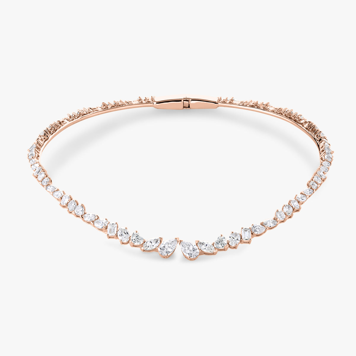 Rowen Multi Mixed Shape Diamond Necklace Cuff 17.47 ctw