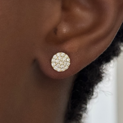 Ruthie Pave Diamond Round Studs 0.70 ct