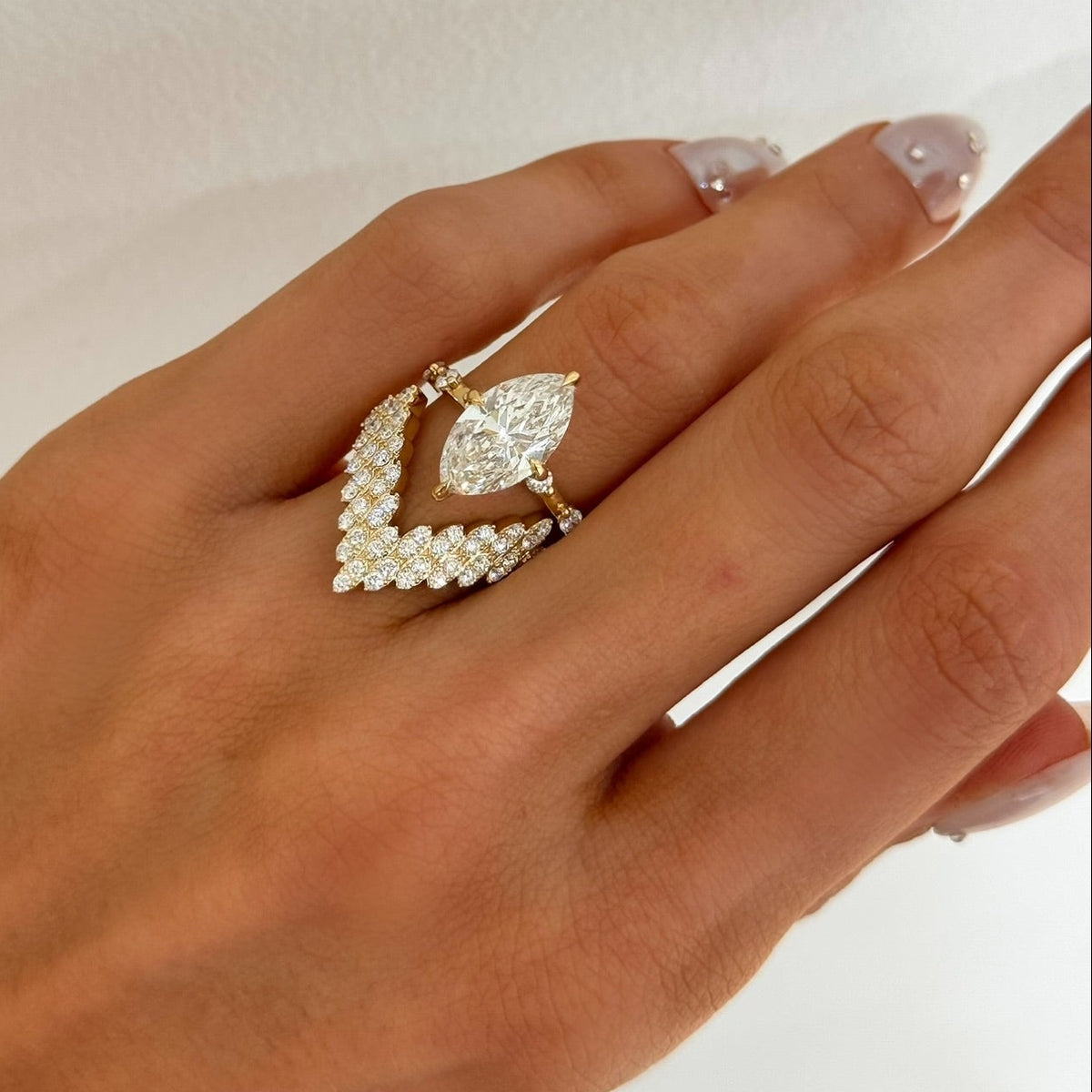 Sagitta Arrow Diamond Cocktail Ring