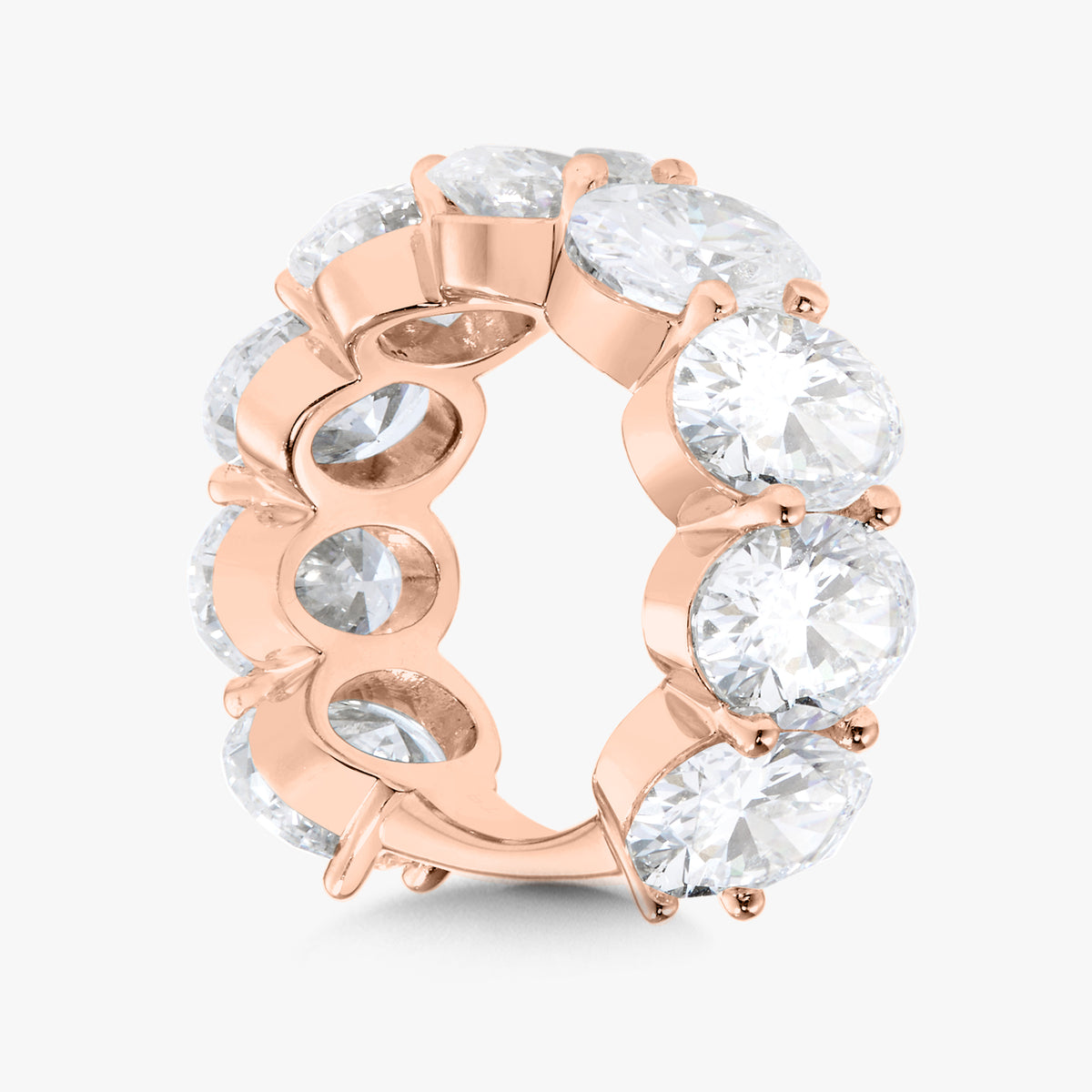 Scalloped Oval Diamond Band 14.00 ctw
