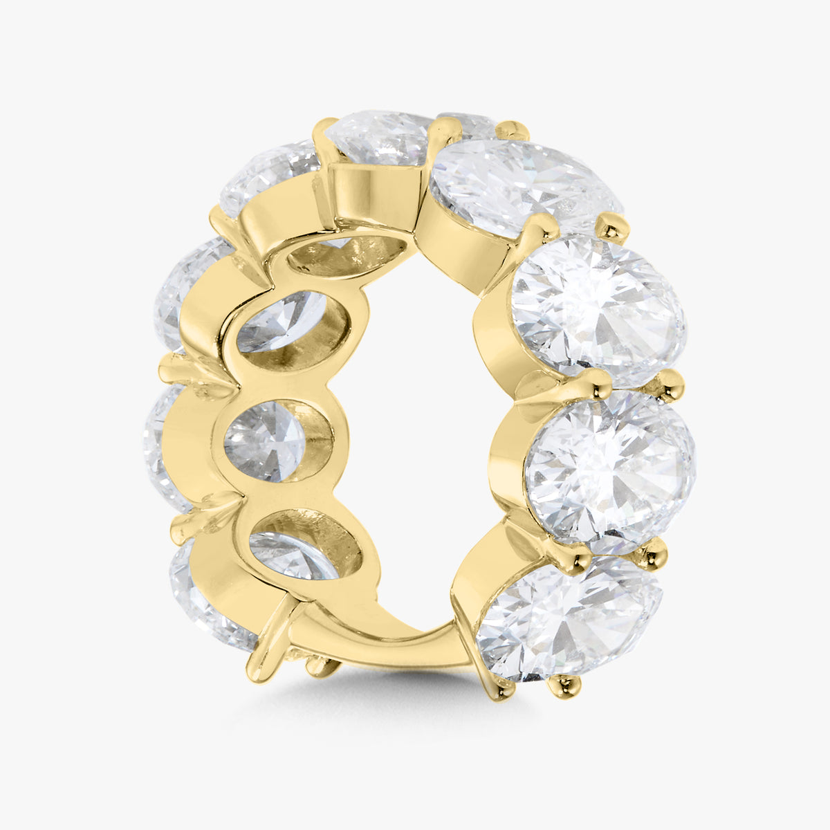 Scalloped Oval Diamond Band 14.00 ctw