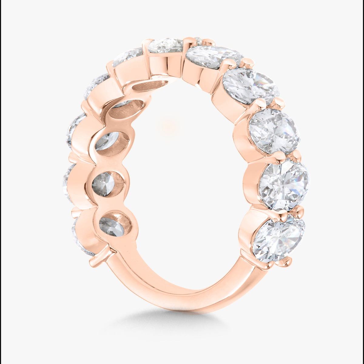 Scalloped Oval Diamond Band 3.66 ctw