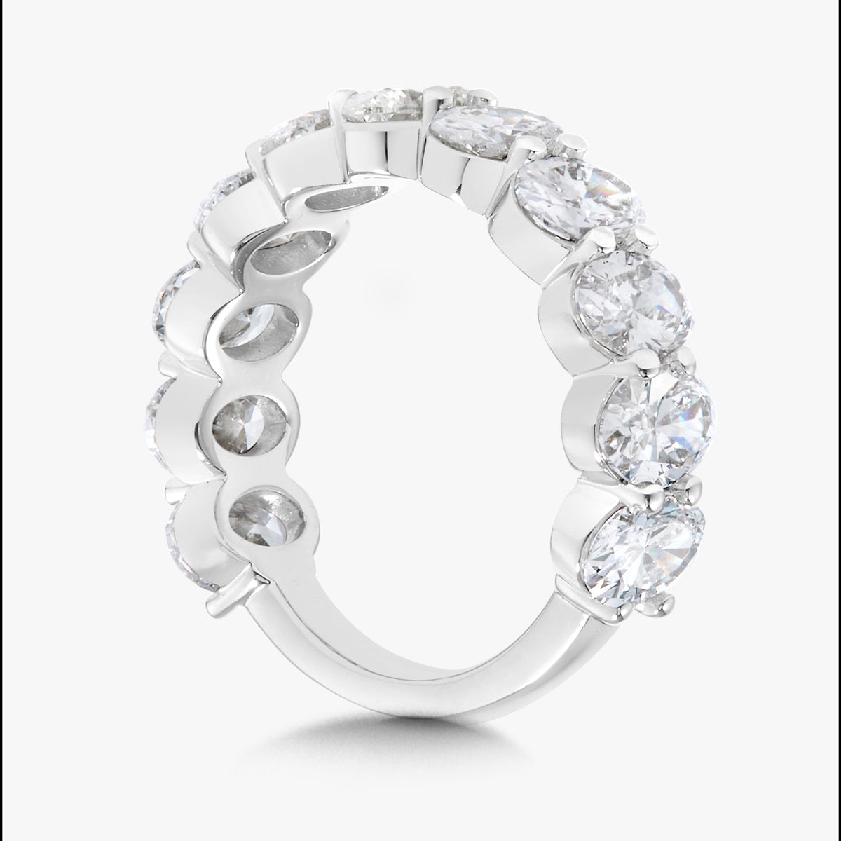Scalloped Oval Diamond Band 3.66 ctw