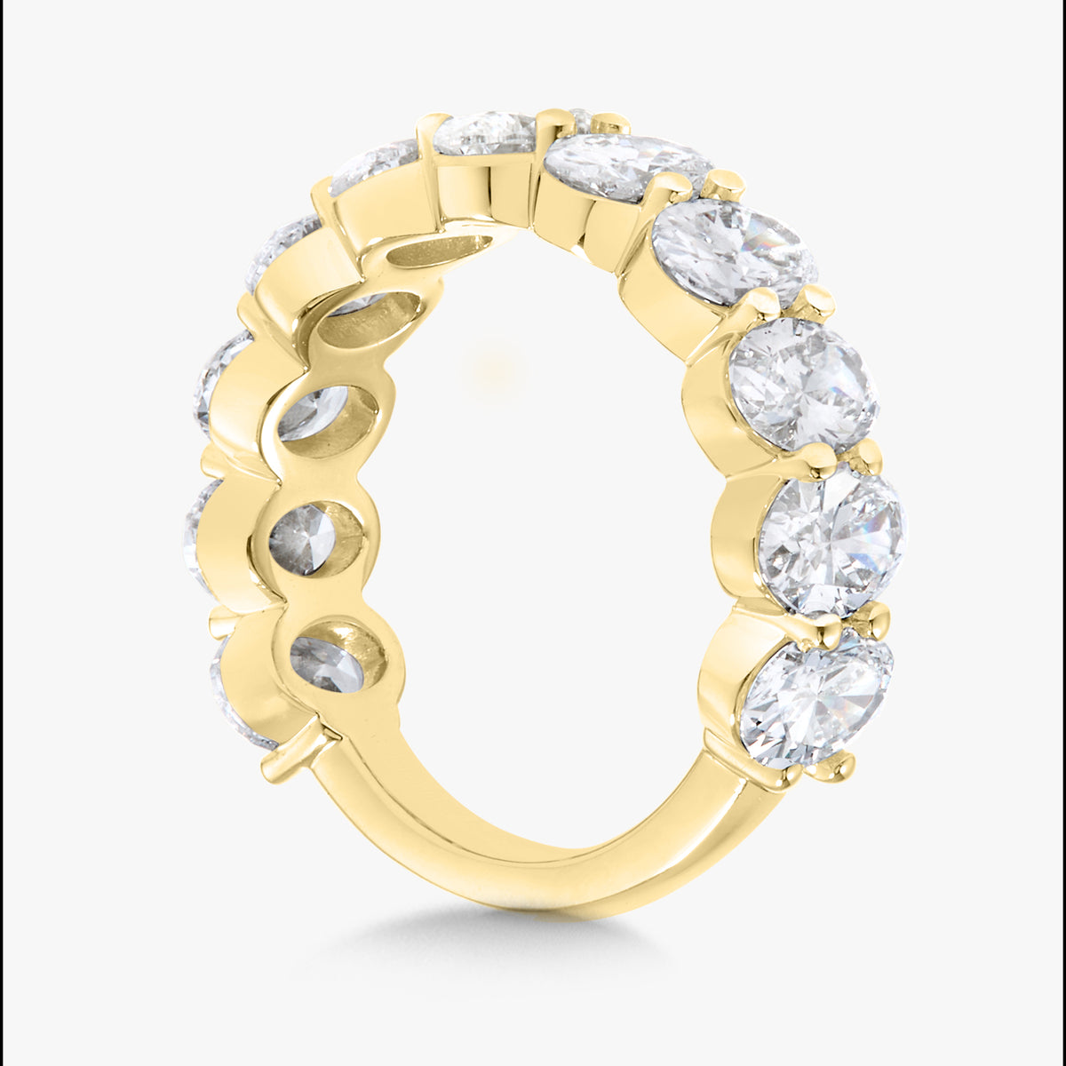 Scalloped Oval Diamond Band 3.66 ctw