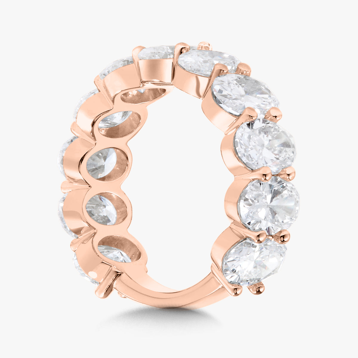 Scalloped Oval Diamond Band 5.80 ctw