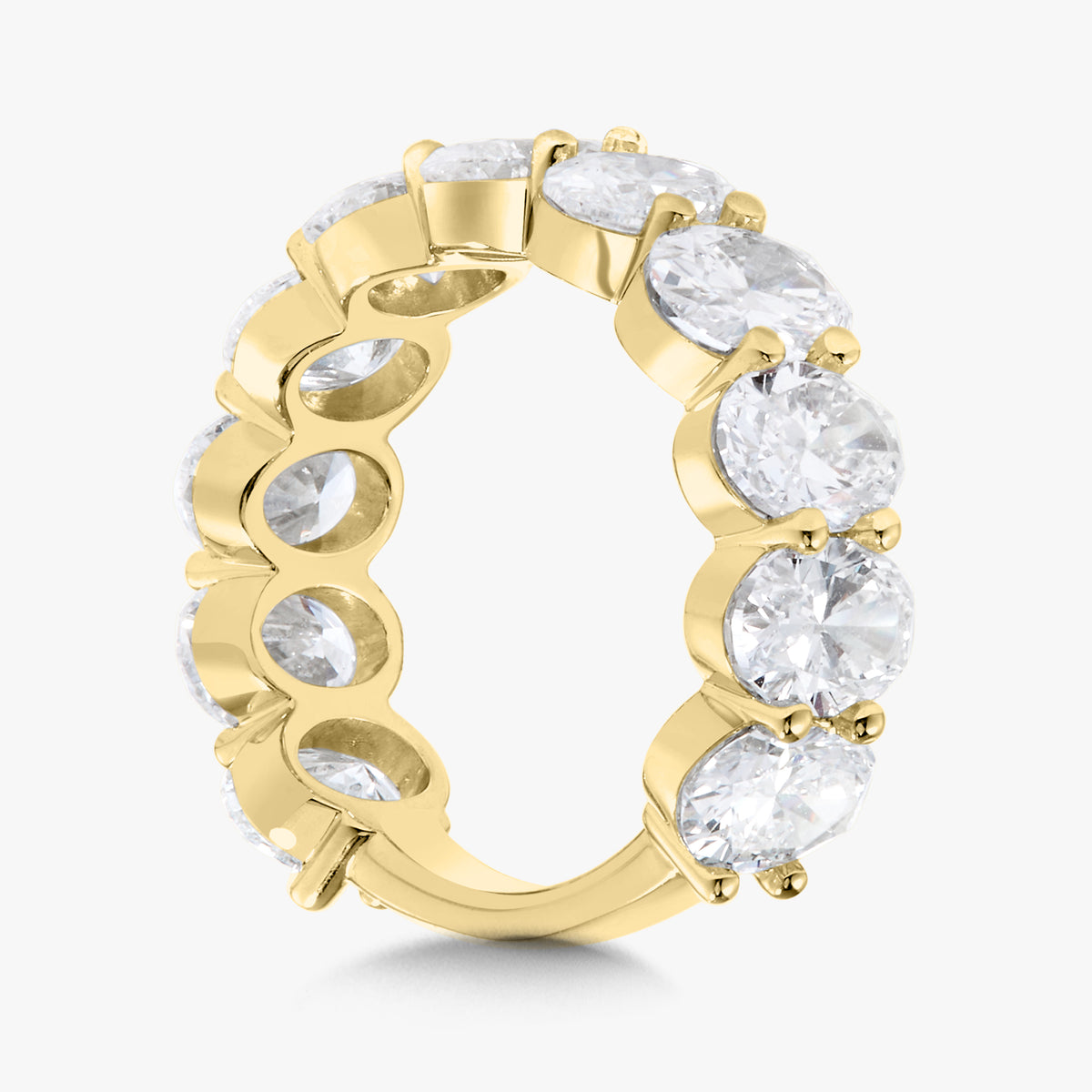 Scalloped Oval Diamond Band 5.80 ctw