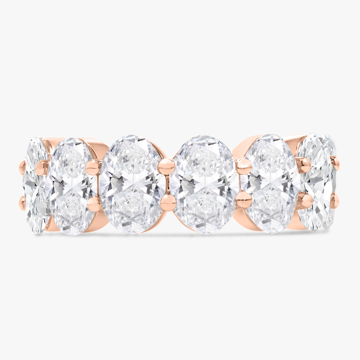 Scalloped Oval Diamond Band 6.26 ctw