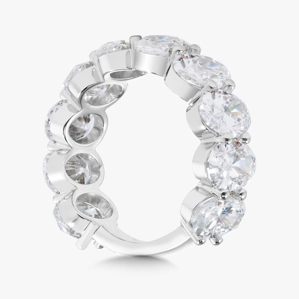 Scalloped Oval Diamond Band 6.26 ctw