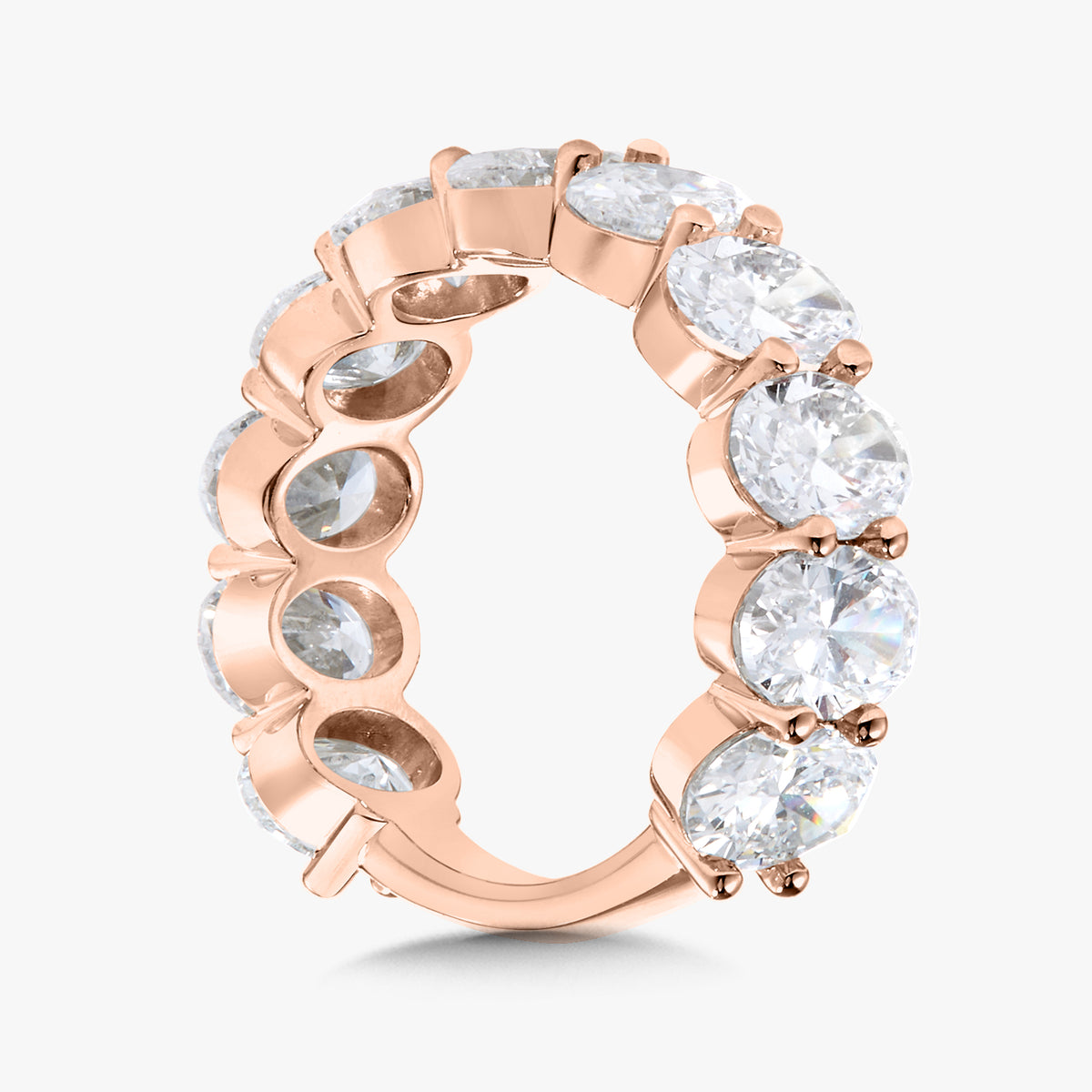 Scalloped Oval Diamond Band 9.33 ctw