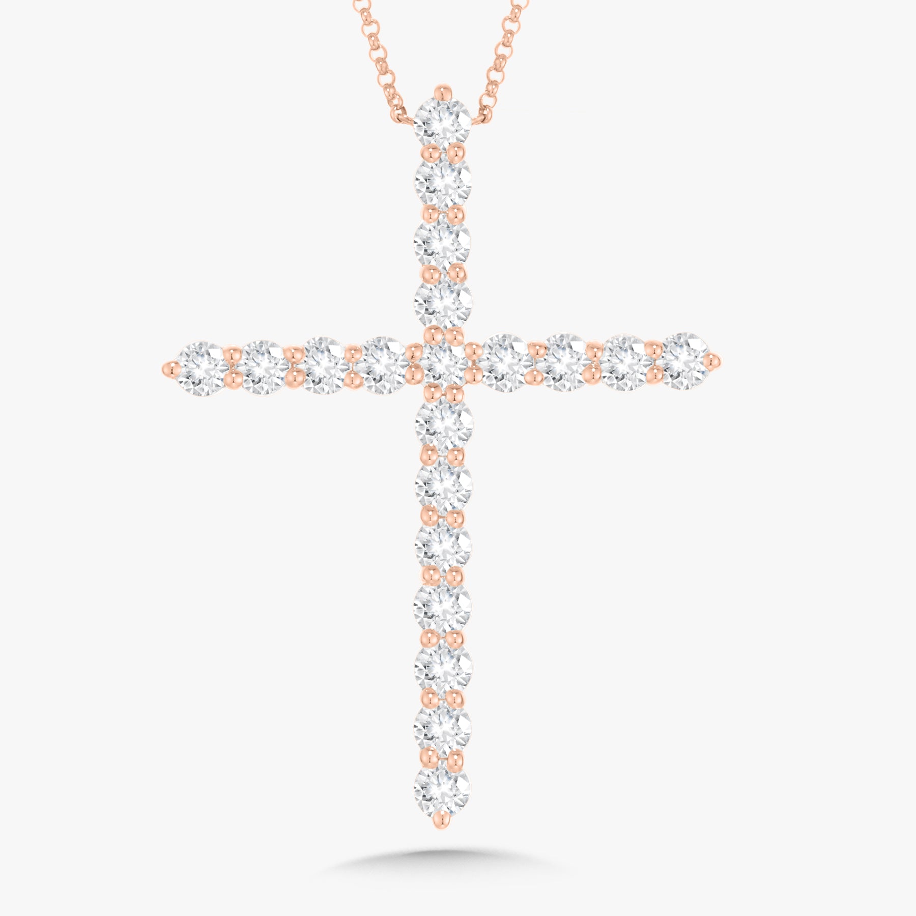 Gracie Scalloped Diamond Cross Necklace 2.56 ctw – RWFJ