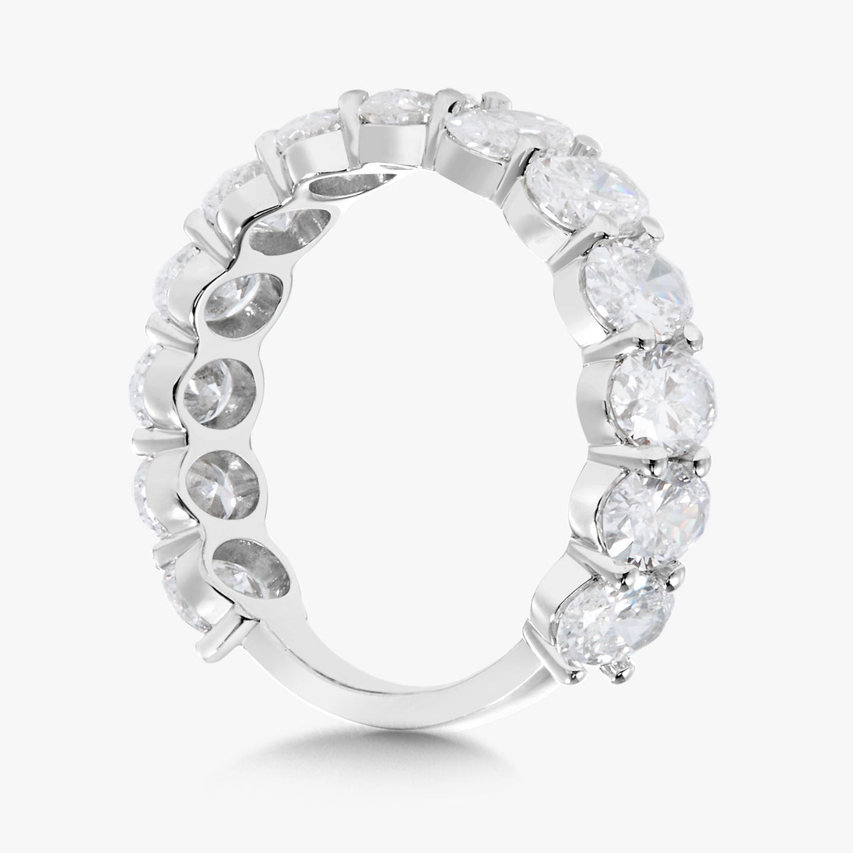 Scalloped Oval Diamond Band 3.18 ctw