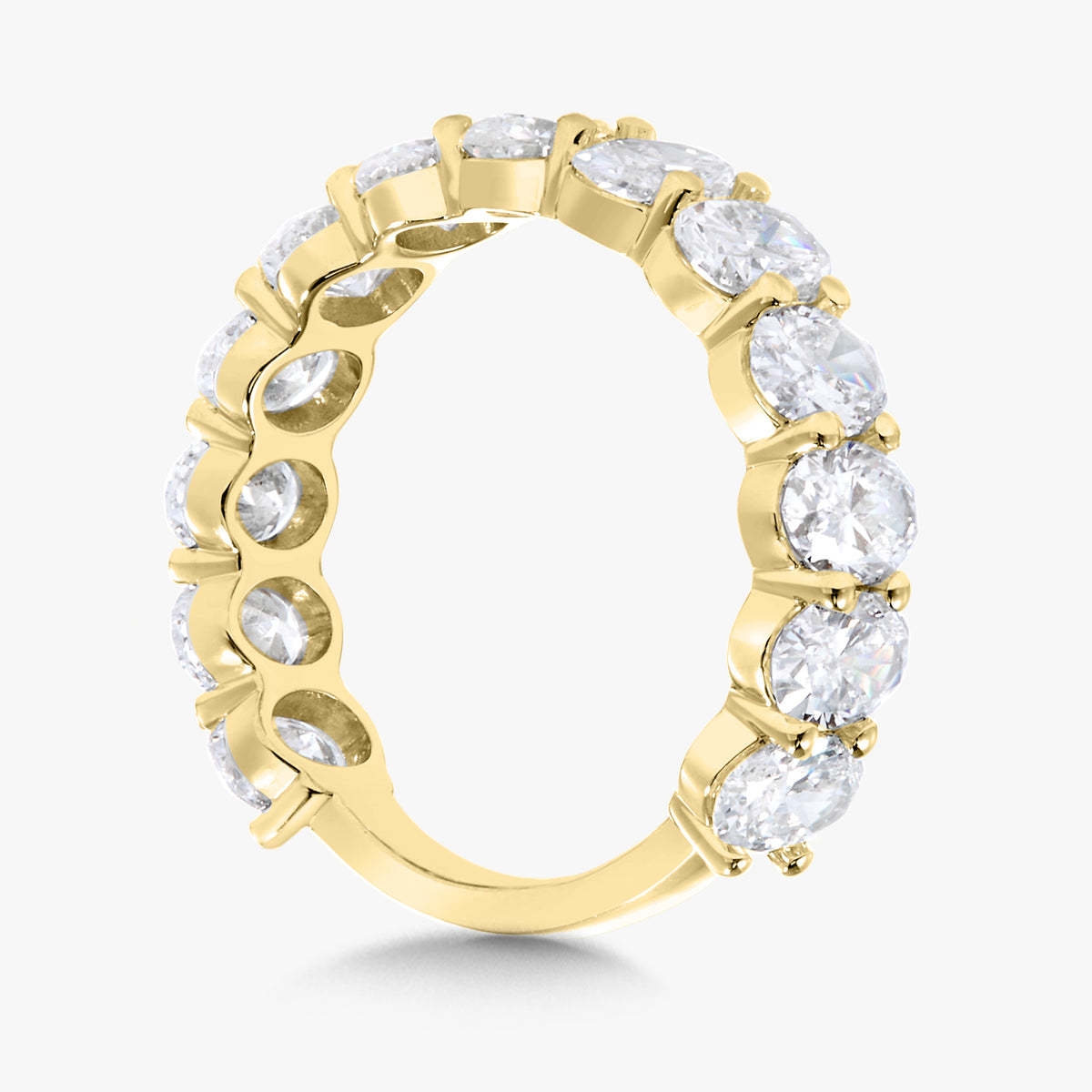 Scalloped Oval Diamond Band 3.18 ctw