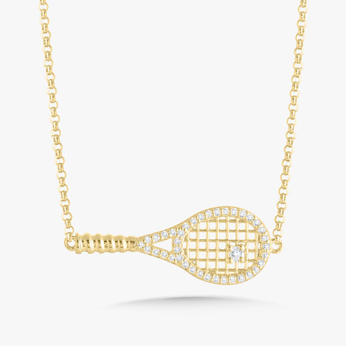 Serena Tennis Racquet Necklace
