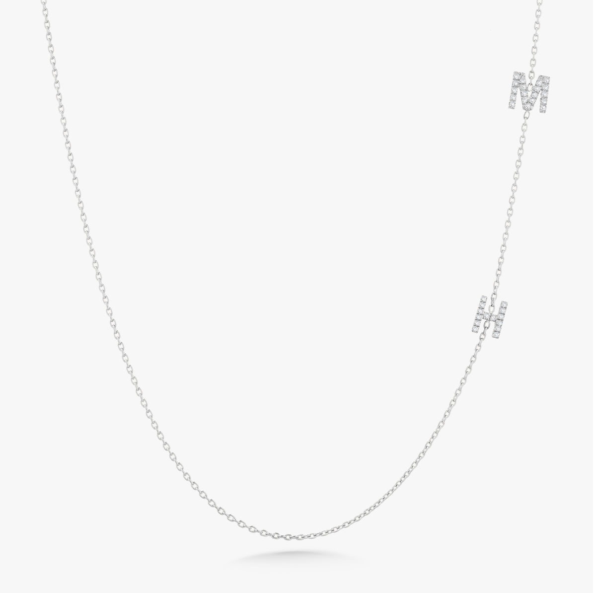 Custom Diamond Initial Necklace