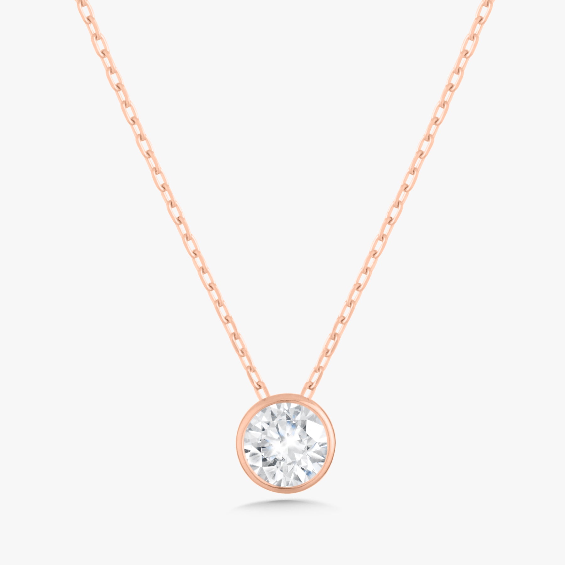 Single bezel diamond necklace hotsell