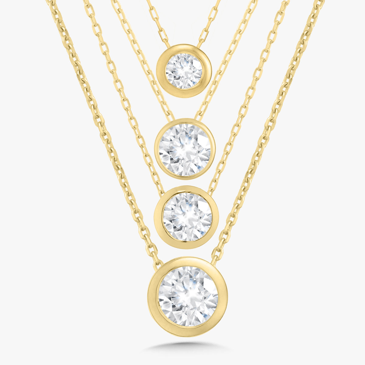 Single Diamond Bezel Necklace – RWFJ