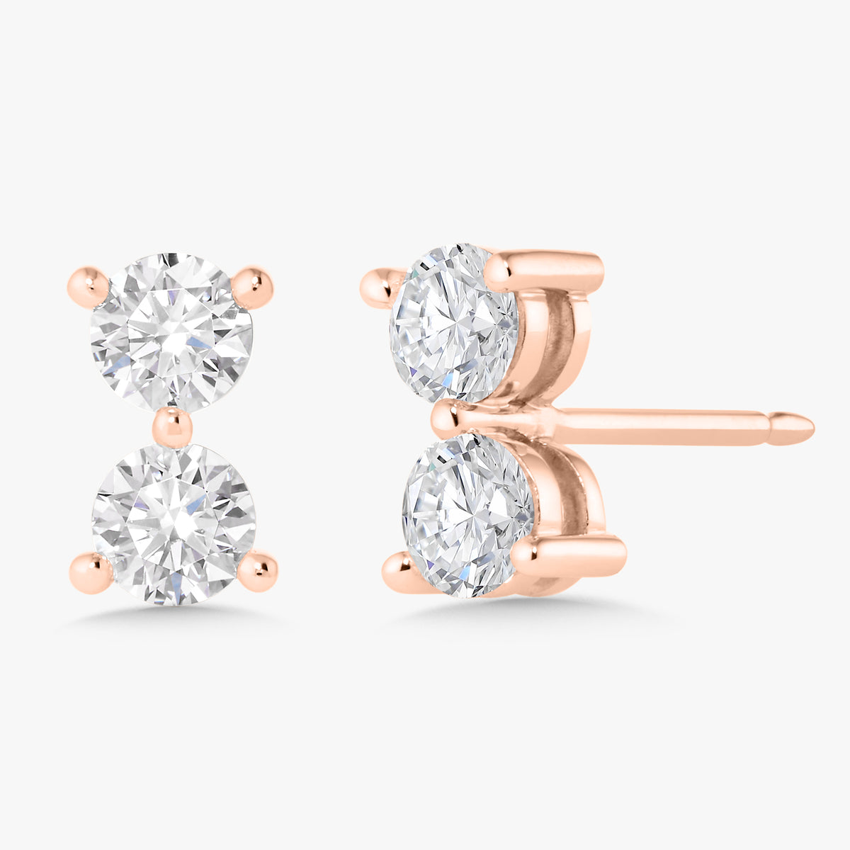 Sisk Two Stone Stud Earrings