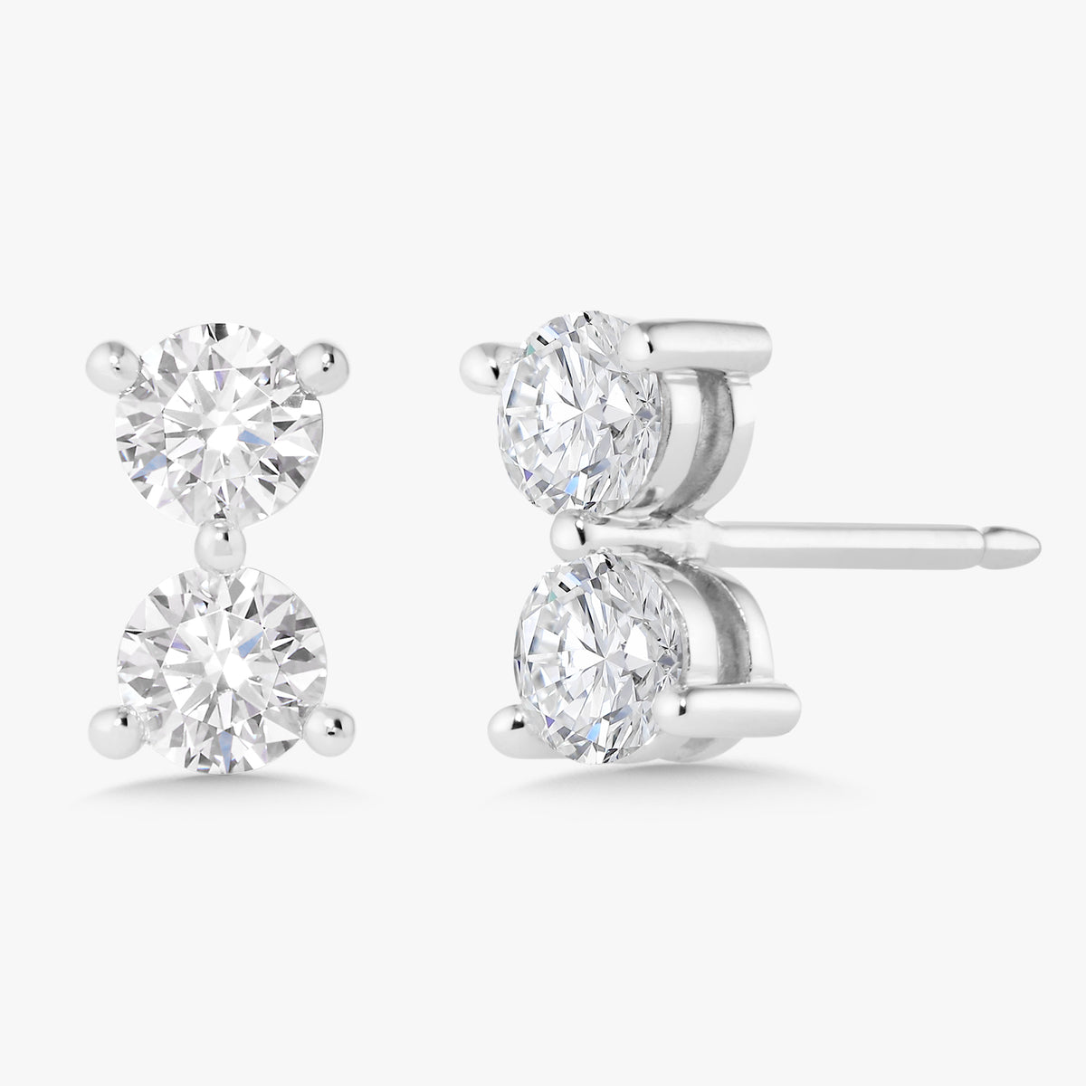 Sisk Two Stone Stud Earrings