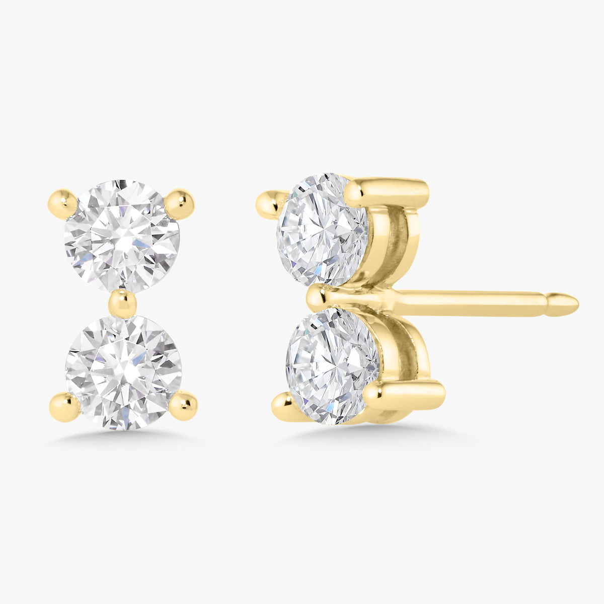 Sisk Two Stone Stud Earrings