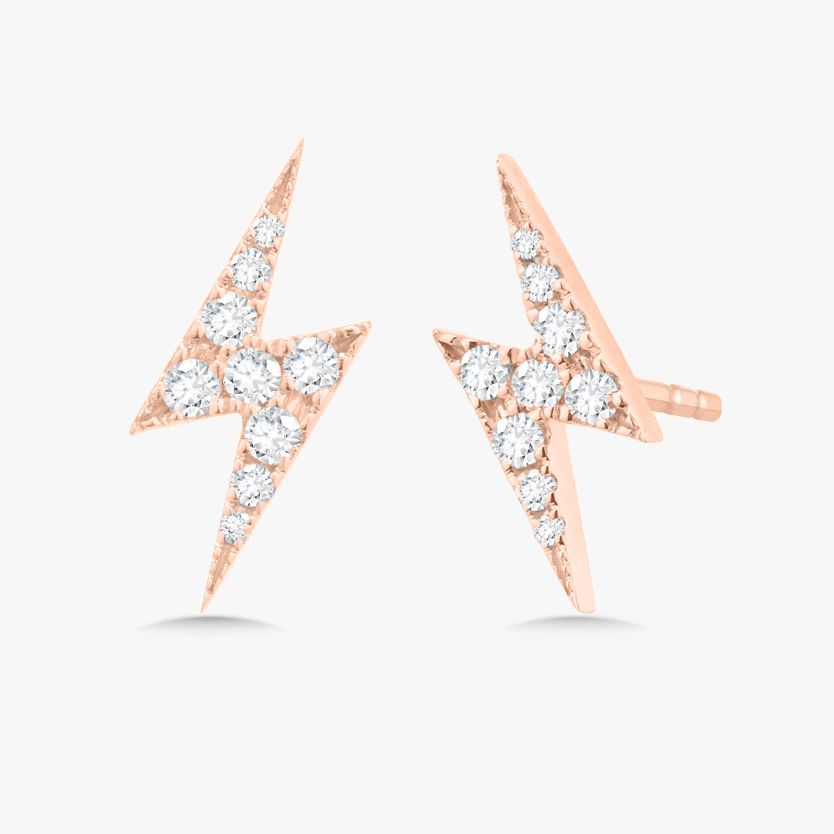 Skyler Tiny Lightning Bolt Diamond Stud Earrings