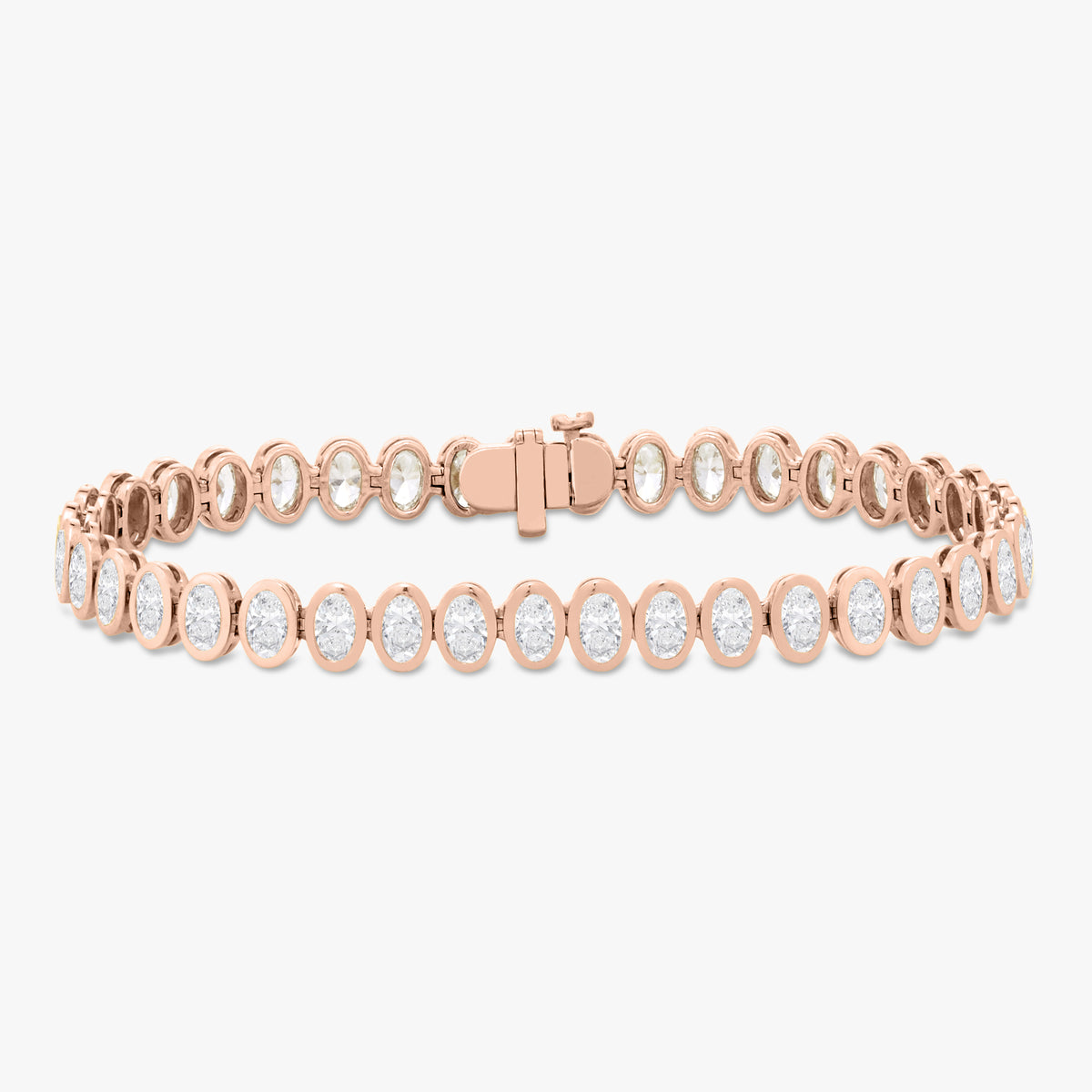 Oval Bezel Set Tennis Bracelet 7.50 ctw & 12.40 ctw