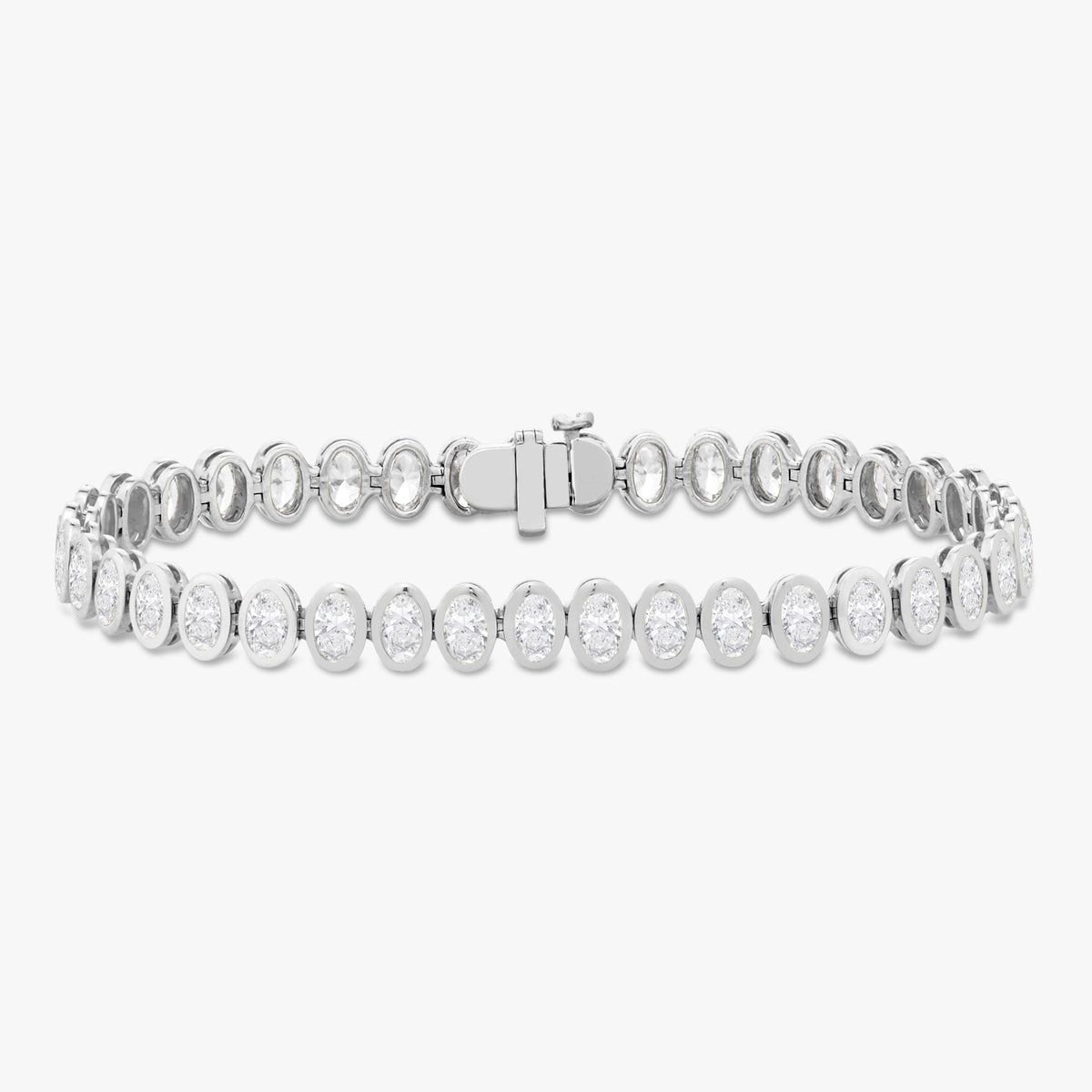 Oval Bezel Set Tennis Bracelet 7.50 ctw & 12.40 ctw