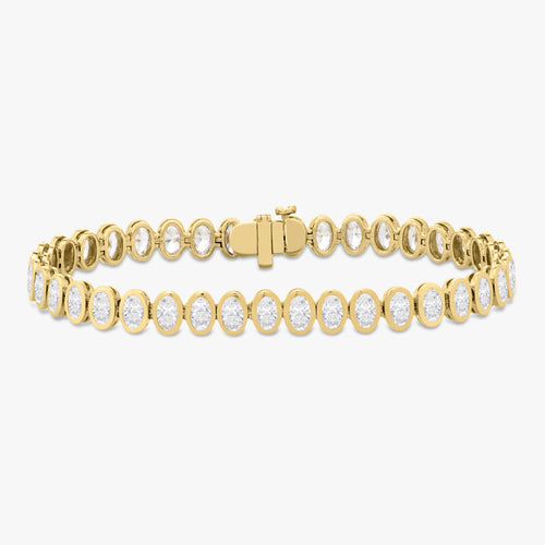 Oval Bezel Set Tennis Bracelet 7.50 ctw & 12.40 ctw