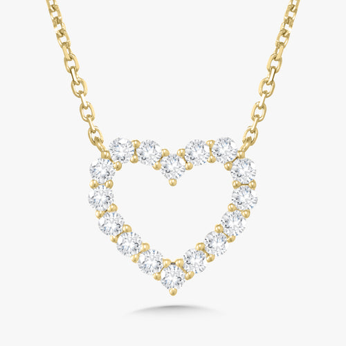 Georgie Diamond Heart Necklaces