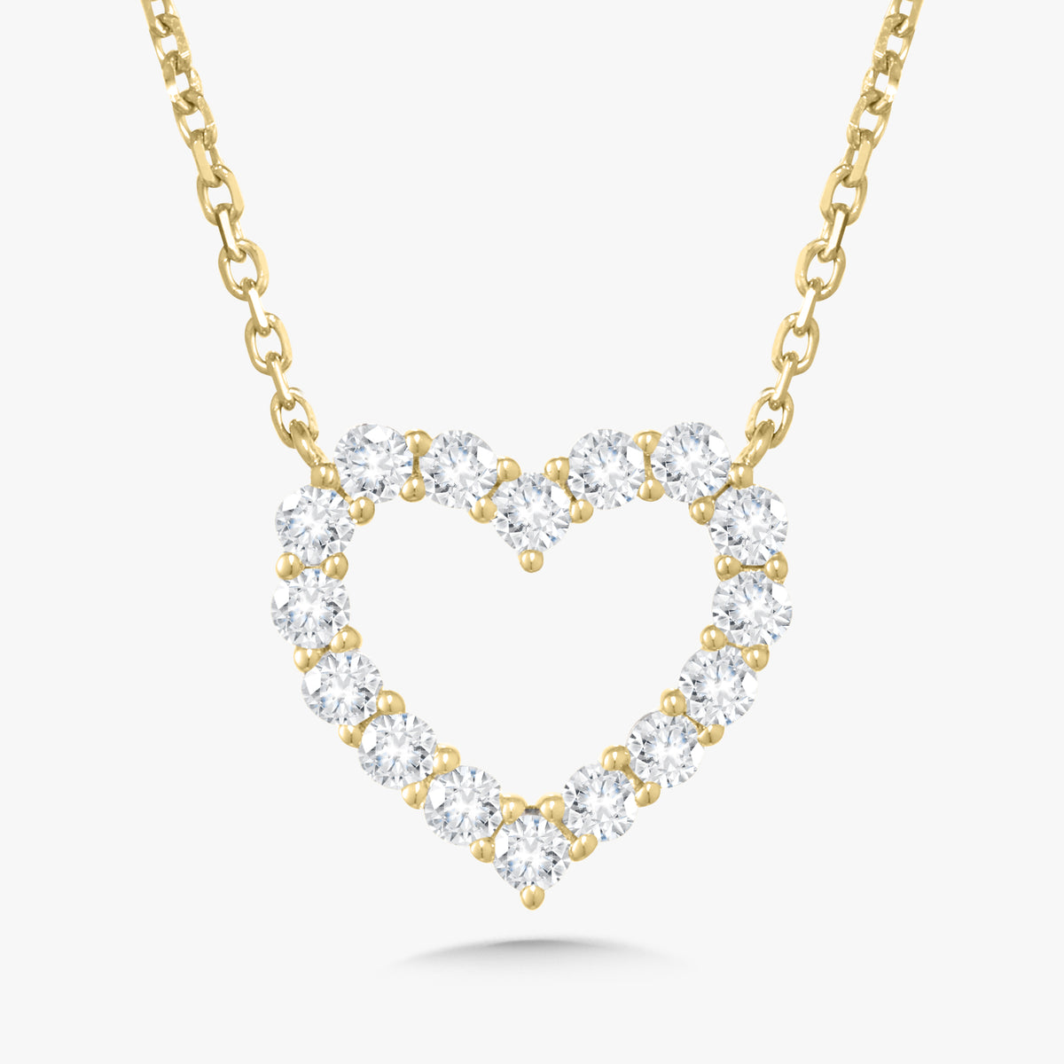 Georgie Diamond Heart Necklaces