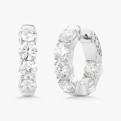 Sophie Double Sided Diamond Hoop Earrings 6.05 ctw