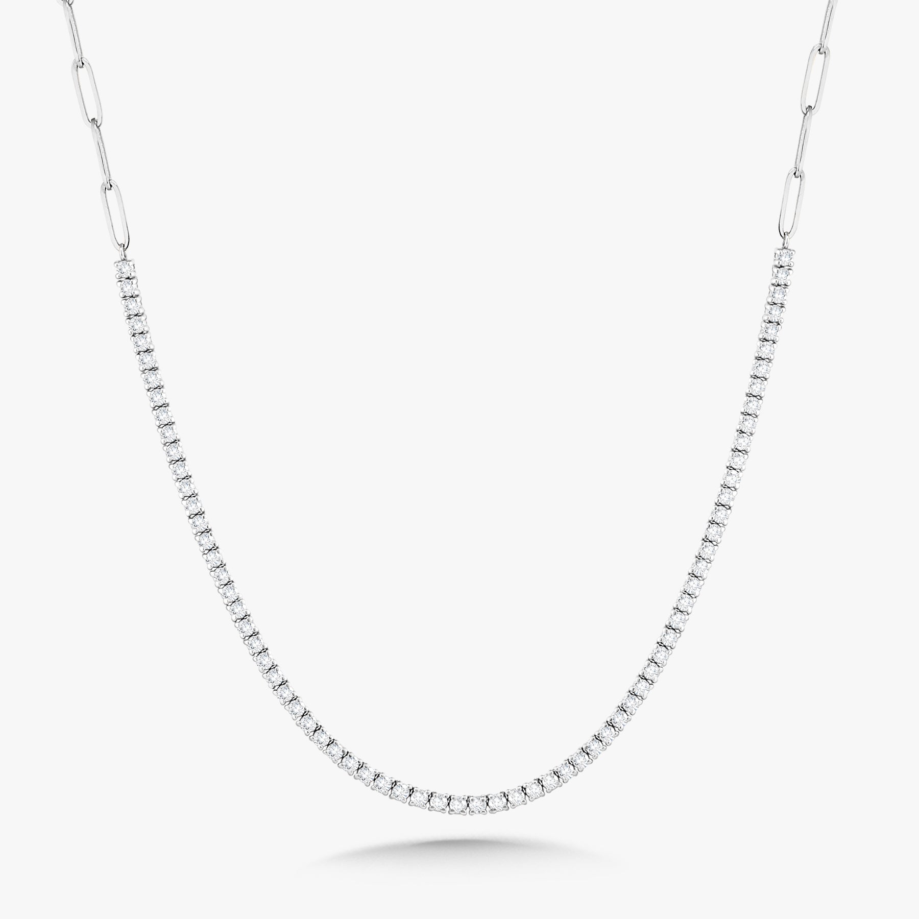 The Southern Diamond Tennis & Paperclip Link Necklace 3 ctw – RWFJ