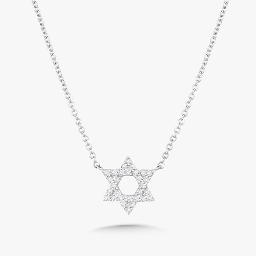 Star of David Dainty Diamond Necklace