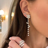 Tallulah Floating Flower Bezeled Diamond Stud Earrings 4.30 ctw