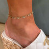 Tashi Cluster Bezeled Diamond Dangle Anklet 1.62 ctw